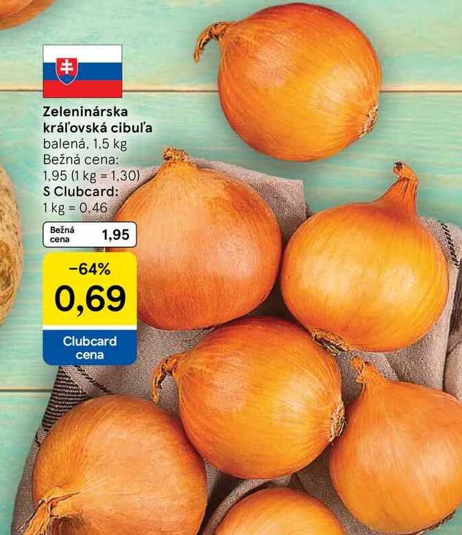 Zeleninárska kráľovská cibul'a balená, 1,5 kg