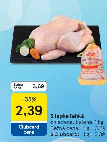 Sliepka ľahká chladená, balená, 1 kg