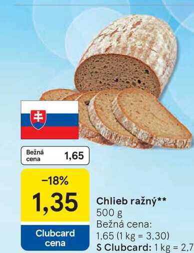 Chlieb ražný 500 g
