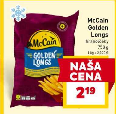 McCain Golden Longs hranolčeky 750 g 