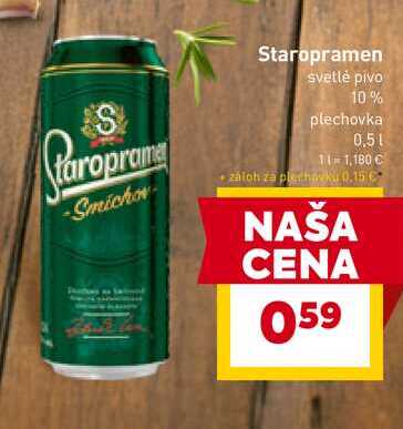 Staropramen svetlé pivo 10% plechovka 0.5l