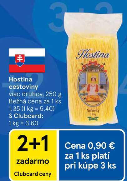 Hostina cestoviny viac druhov, 250 g 