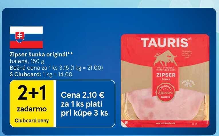Zipser šunka originál balená, 150 g