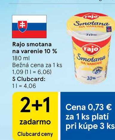 Rajo smotana na varenie 10 % 180 ml 