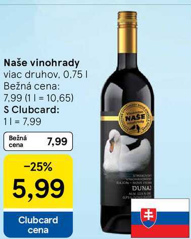 Naše vinohrady viac druhov, 0.75l