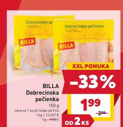 BILLA Debrecínska pečienka 150 g 