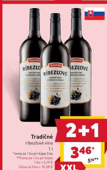 Tradičné ríbezľové víno 1L