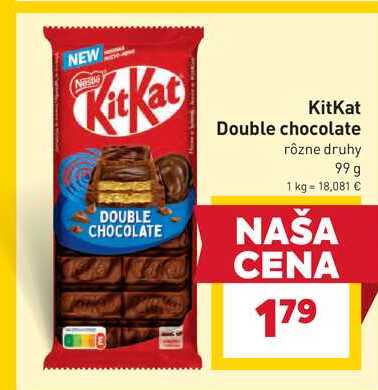 KitKat Double chocolate rôzne druhy 99g