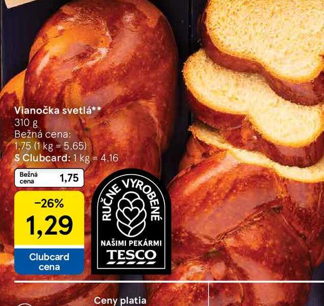 Vianočka svetlá 310 g