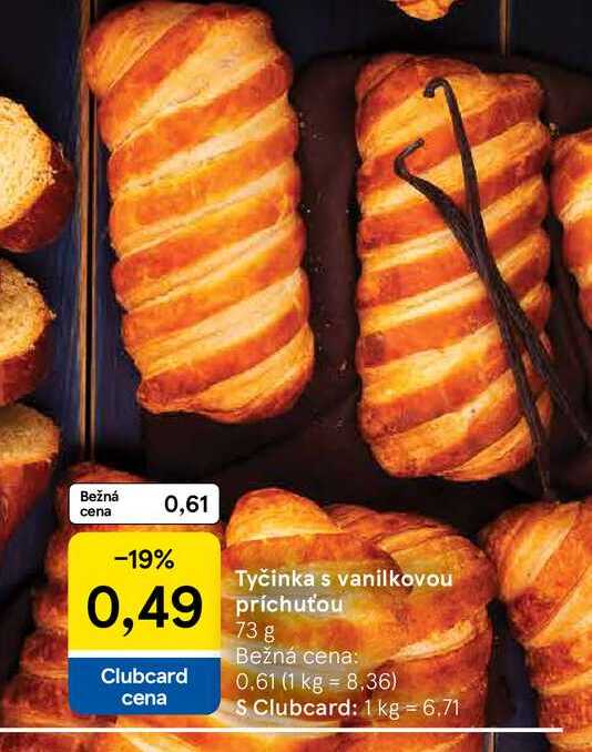 Tyčinka s vanilkovou príchuťou 73 g