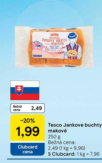 Tesco Jankove buchty makové 250 g 