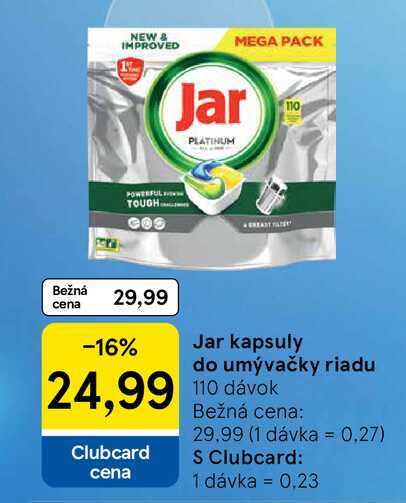 Jar kapsuly do umývačky riadu 110 dávok 