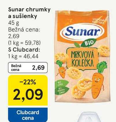 Sunar chrumky a sušienky 45 g