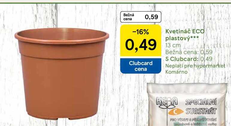 Kvetináč ECO plastový 13 cm 