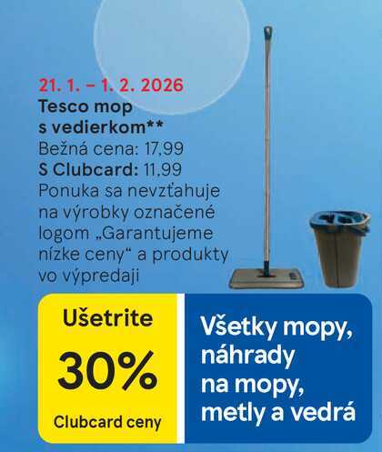 Tesco mop s vedierkom