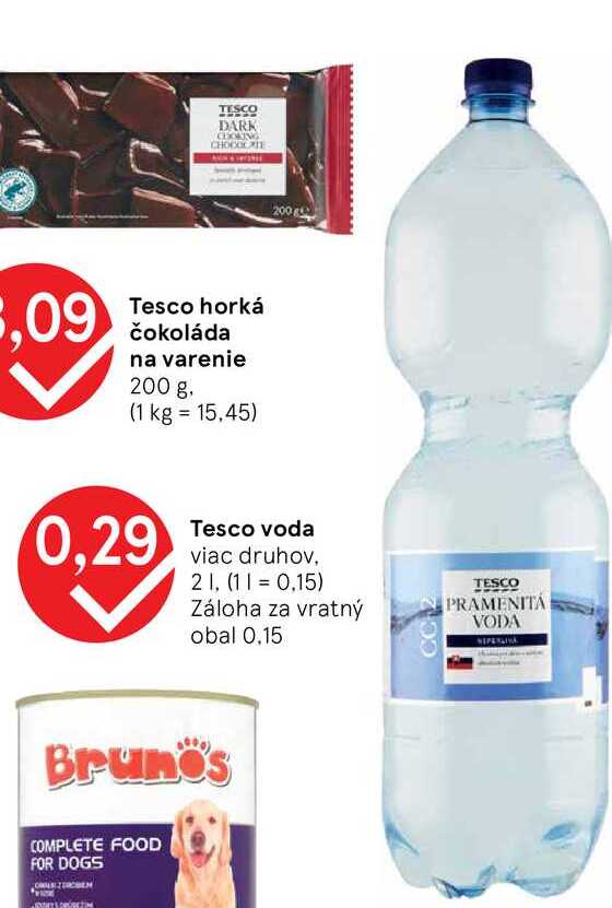 Tesco voda viac druhov, 2l