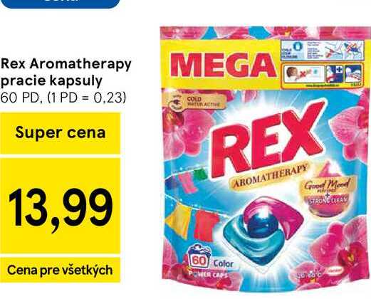 Rex Aromatherapy pracie kapsuly 60 PD