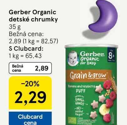 Gerber Organic detské chrumky 35 g