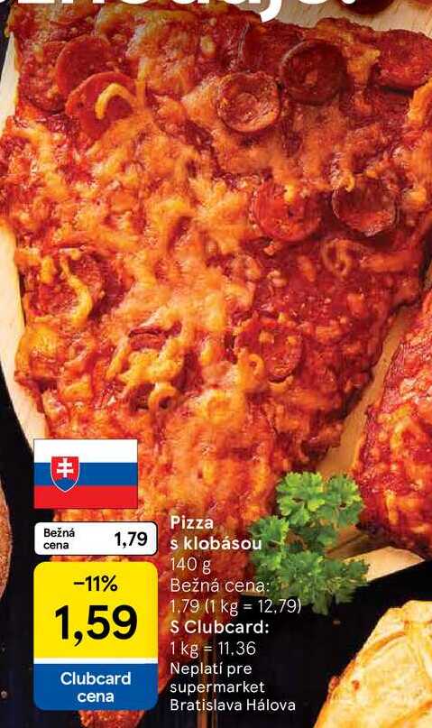 Pizza s klobásou 140 g 