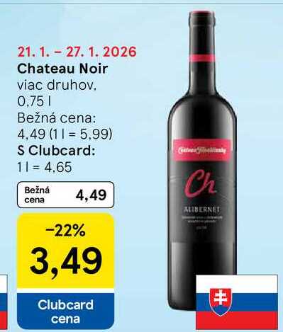 Chateau Noir viac druhov 0,75 l