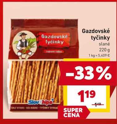 Gazdovské tyčinky tyčinky slané 220 g