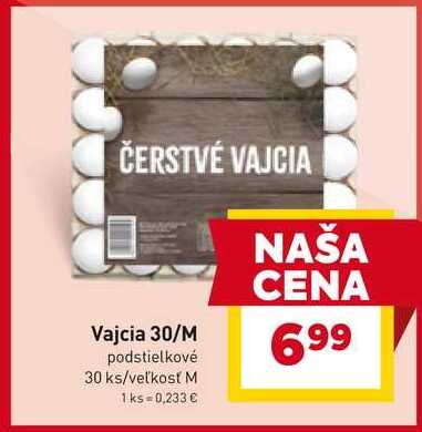 Vajcia 30 M podstielkové 30 ks