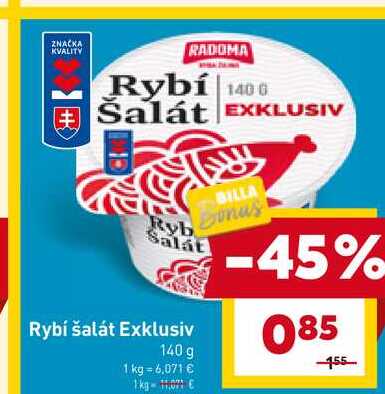 Radoma Rybí šalát Exklusiv 140 g 