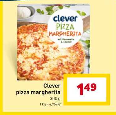 Clever pizza margherita 300 g 