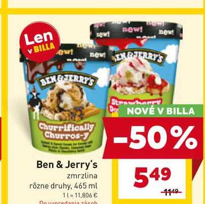 Ben & Jerry's zmrzlina rôzne druhy, 465 ml 