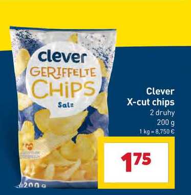 cClever X-cut chips 2 druhy 200 g 