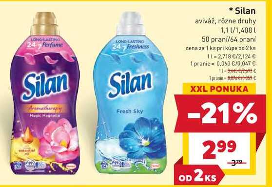 Silan aviváž, rôzne druhy 1,1l