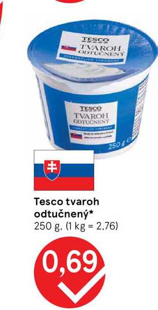 Tesco tvaroh odtučnený 250 g