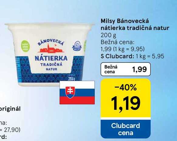 Milsy Bánovecká nátierka tradičná natur 200 g