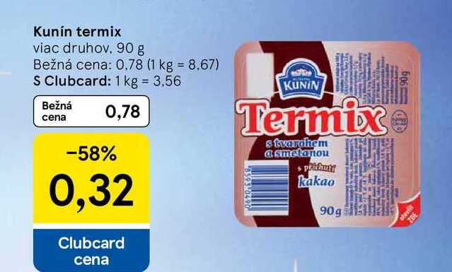Kunín termix viac druhov 90 g 