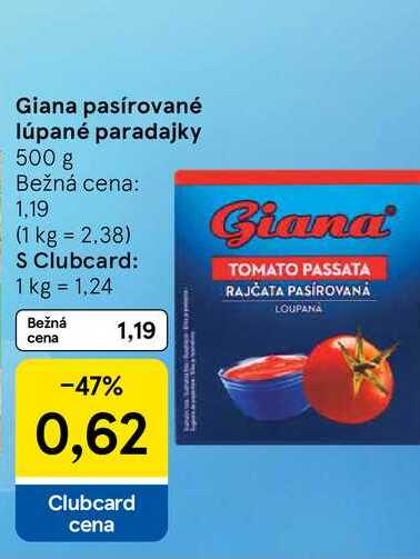 Giana pasírované lúpané paradajky 500 g 