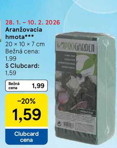 Aranžovacia hmota 20 x 10 x 7 cm 