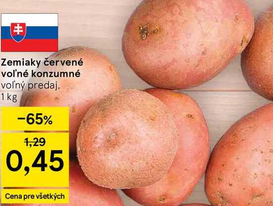 Zemiaky červené voľné konzumné voľný predaj 1 kg 
