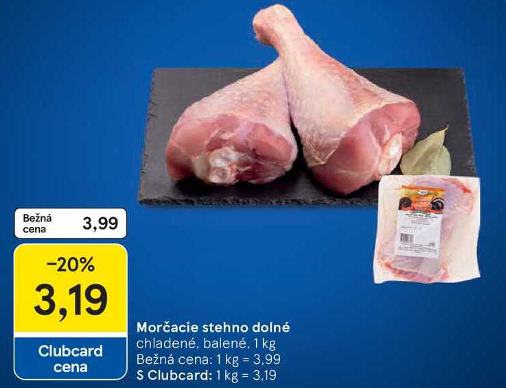 Morčacie stehno dolné chladené, balené, 1 kg 