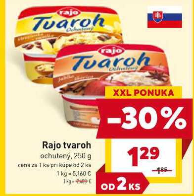 Rajo tvaroh ochutený, 250 g 