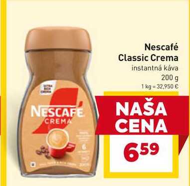 Nescafé Classic Crema instantná káva 200 g 