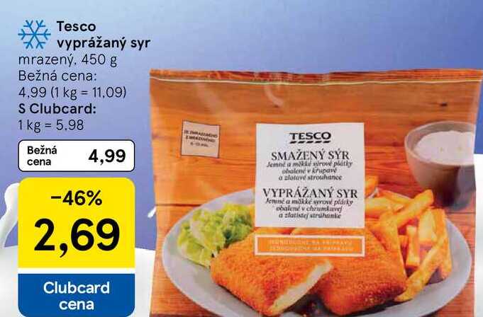 Tesco vyprážaný syr mrazený 450 g