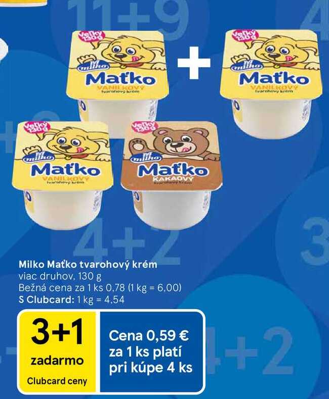 Maťko tvarohový krém viac druhov, 130 g 