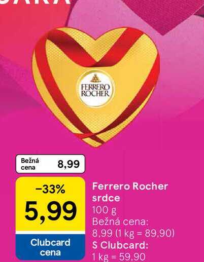 Ferrero Rocher srdce 100g
