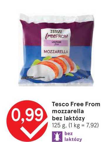 Tesco Free From mozzarella bez laktózy 125 g