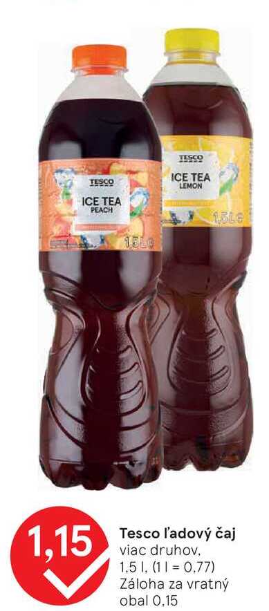 Tesco l'adový čaj viac druhov 1.5 l