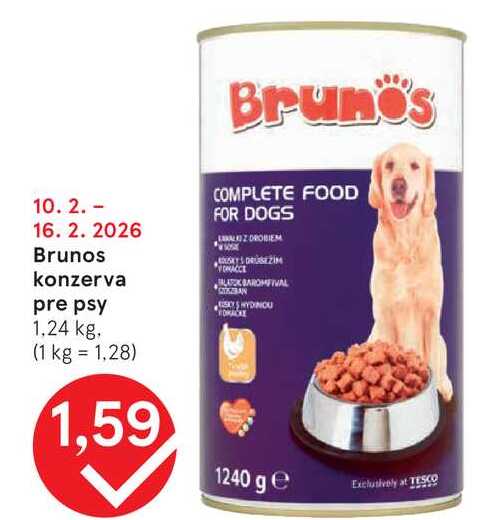 Brunos konzerva pre psy 1,24 kg