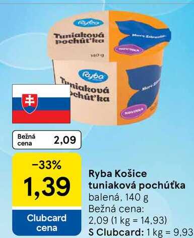 Ryba Košice tuniaková pochúťka 140 g 