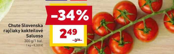 Chute Slovenska rajčiaky kokteilové Saluoso 300 g/1 bal. 