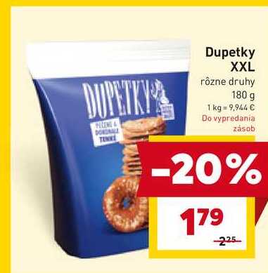 Dupetky XXL rôzne druhy 180 g