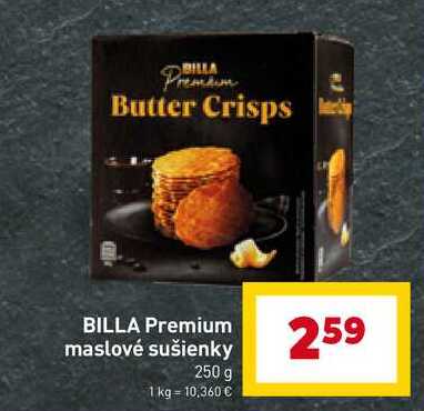 BILLA Premium maslové sušienky 250 g 